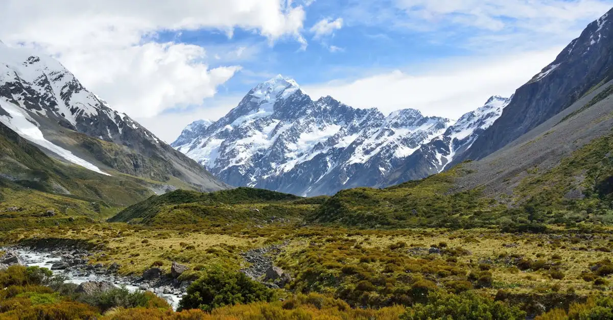 W jakich górach znajduje się Aoraki / Mount Cook?