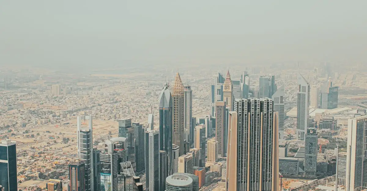 Gdzie dokładnie znajduje się Emirates Office Tower w Dubaju?