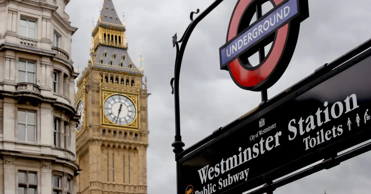 Gdzie dokładnie znajduje się Pałac Westminster w Londynie?